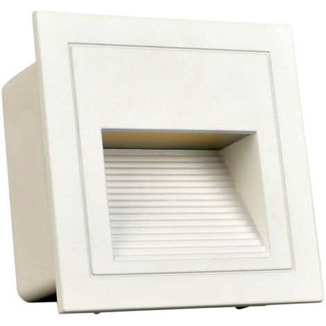 Ensemble de 4 LED Applique encastré murale, Blanc froid IP65 Lumières d'escalier, Lumières de marche, Aluminium, Éclairage et Lumières décoratives [Classe énergétique E]