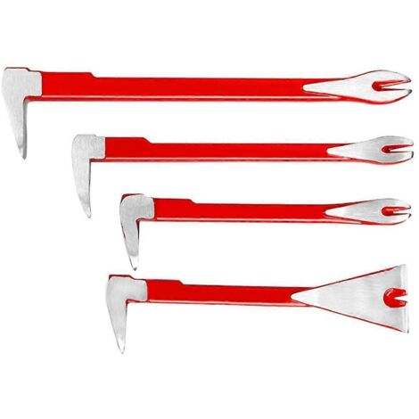 Ensemble de 4 outils arrache-clous, 30 cm, 2,5 cm, 20 cm - Mini levier