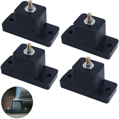 Ensemble de 4 paires de coussins isolants antivibratoires en caoutchouc pour climatiseur support d'amortisseur de climatisation base antichoc