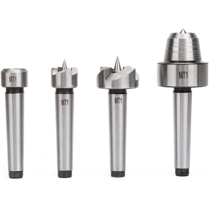 Ensemble de 4 pièces de pointe de bois, ensemble de 4 pièces de pointe de bois pour tour de bois, Mohs MT1