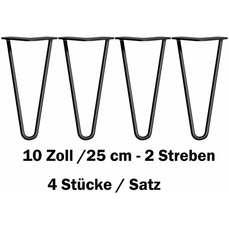 ensemble de 4, Pieds de meubles, pieds en épingle à cheveux Table remplaçable et pieds de la meuble à cheveux pieds de table Cadre de table, avec