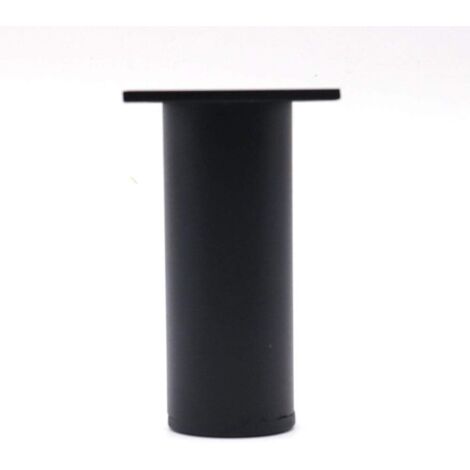 Ensemble de 4 pieds de meubles réglables noir mat, 38 x 100 mm, en alliage d'aluminium, pour armoires, tables basses, meubles TV, pieds de support pour canapés