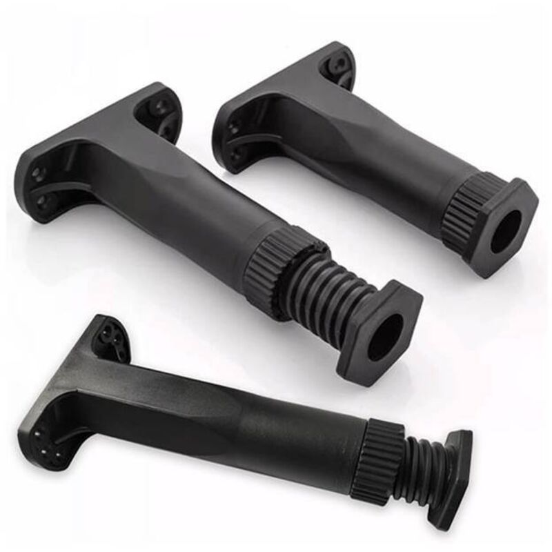 Ensemble de 4 pieds de support réglables en plastique pour cadres de lit, canapés, meubles et tables (130 mm–220 mm)