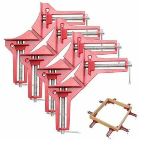 Ensemble de 4 pinces à angle droit de 90 degrés, serre-joints d'angle réglables en bois pour cadres multi-photos, menuiserie, soudure.