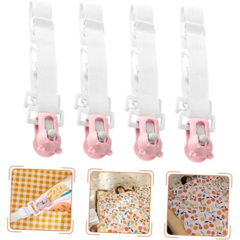 Ensemble de 4 pinces à couette, attaches pour draps bébé, draps pour enfants