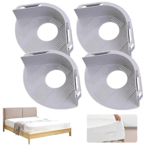 Ensemble de 4 pinces antidérapantes pour draps, fixations d'angle pour matelas réglables/épais, installation rapide en 30 secondes