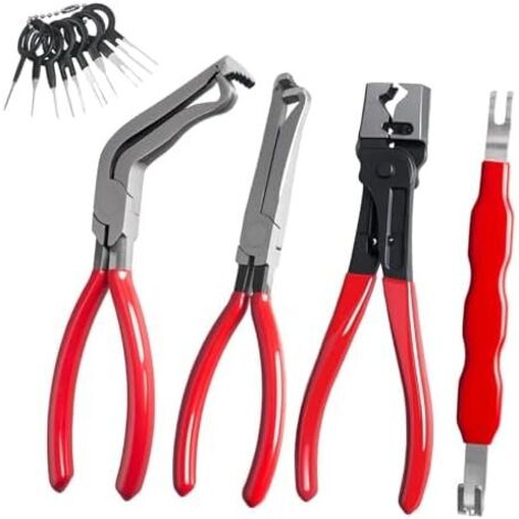 Ensemble de 4 pinces coupantes électriques + ensemble 8 extracteurs d'aiguilles, idéal pour les capteurs, bobines d'allumage et connecteurs d'injecteurs sous le capot -
