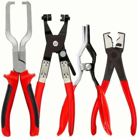Ensemble de 4 Pinces Multifonctionnelles pour Tuyauterie – Outils de Coupe et Retrait pour Entretien Automobile
