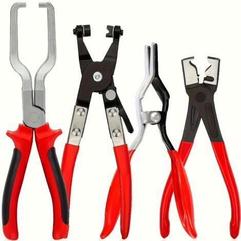 Ensemble de 4 Pinces Multifonctionnelles pour Tuyauterie – Outils de Coupe et Retrait pour Entretien Automobile