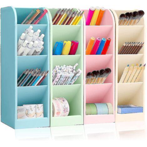 Ensemble de 4 porte-stylos, organiseur, porte-stylos multifonctionnel, boîte de rangement pour stylos, porte-stylos de bureau, boîte à stylos de papeterie