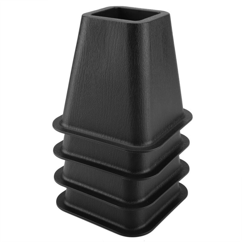 Sjlerst - Ensemble de 4 rehausseurs de meubles noirs, pour lit, chaise, Table de bureau