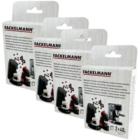 Ensemble de 4 Sachets détartrants pour machines à café Fackelmann Petit Déjeuner