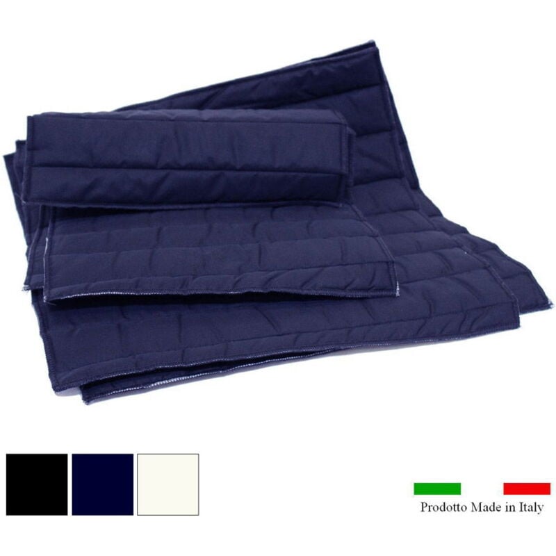 Bianco - Ensemble de 4 sous-bandes en coton matelassé 2 petites et 2 grandes Made in Italy