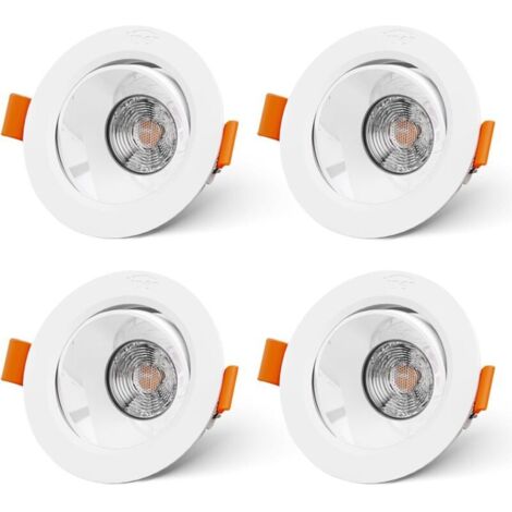Ensemble de 4 Spot Led Encastrable extra Plat 7W Spots de Bains Salle Led Encastré Blanc Neutre 4000K 700LM pour Encastrable Plafond Cuisine éclairage Encastré Salon Couloir