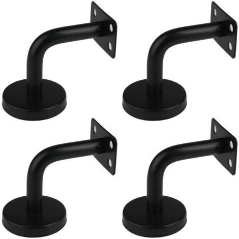 Ensemble de 4 supports de main courante en acier inoxydable pour montage mural et support de main courante d'escalier.