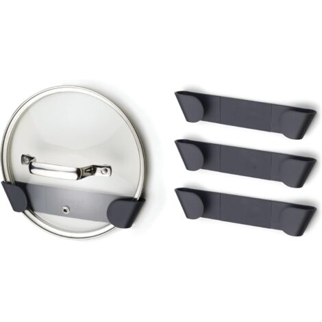 ensemble de 4 Supports de Rangement Mural pour Couvercles de Poêles et Casseroles, Auto-Adhésif