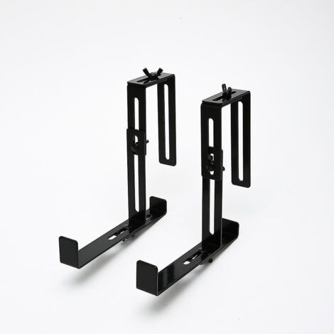 Ensemble de 4 supports universels pour jardinières, adaptés aux parapets et balustrades de balcon.