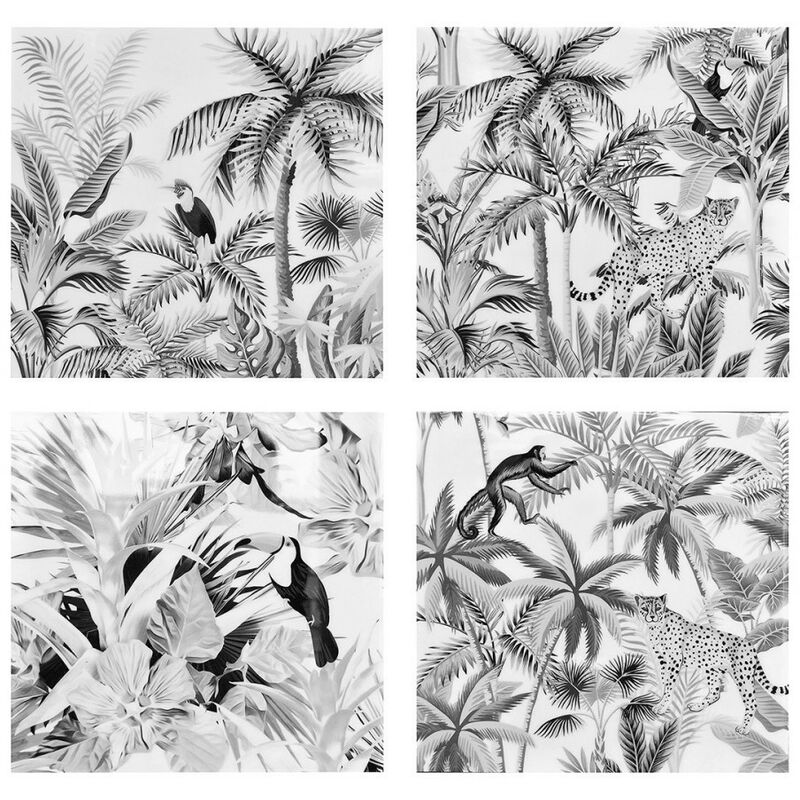 Ostaria - Ensemble de 4 tableaux sur toile imprimée 28x28 cm Amazone