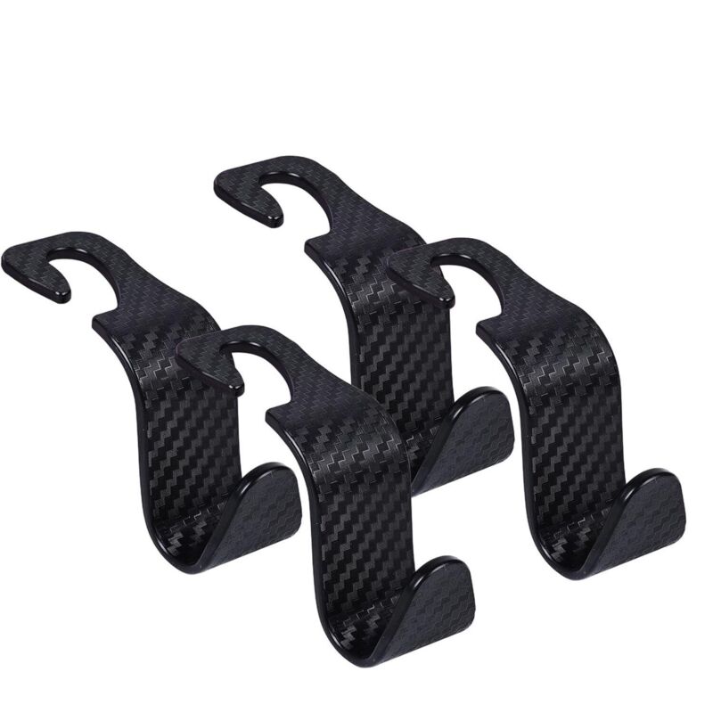 Ensemble de 4 Trous pour l'appuie-tête de la Voiture, la Rotation De 360, Noir, Charge Maxi 25 kg