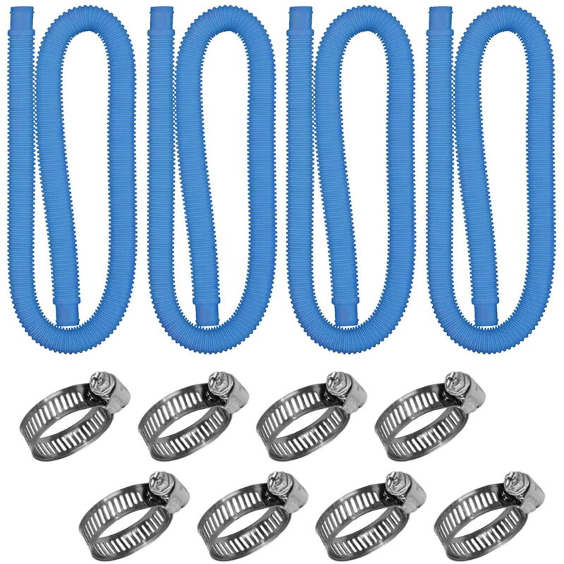 Feiyue - Ensemble de 4 tuyaux de piscine de 1,25 pouce, tuyau de rechange pour pompe de piscine de 39 pouces de long, pompe de filtration de piscine