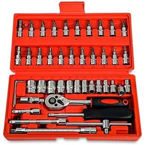 Ensemble de 46 clés à cliquet et embouts Torx hexagonaux pour retirer remplacer la douille -