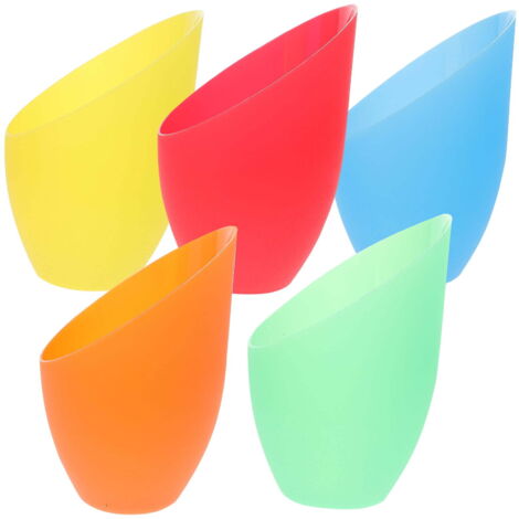 Ensemble de 5 abat-jour en plastique coloré, adaptés aux lampadaires LED à plusieurs têtes