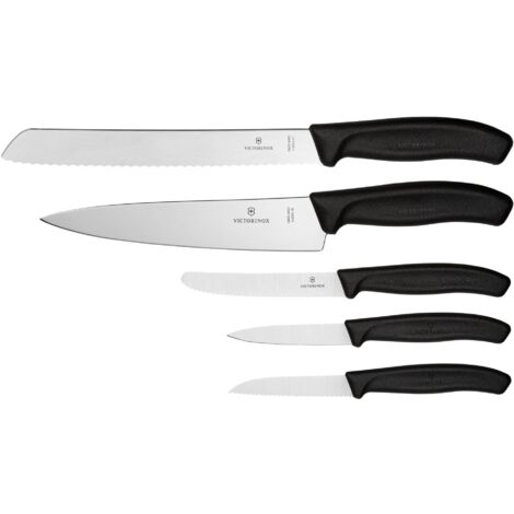 Ensemble de 5 couteaux de cuisine Victorinox Swiss Classic en acier inoxydable noir