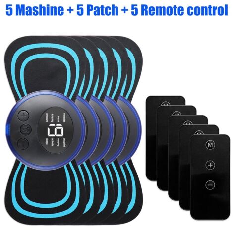 Ensemble de 5 électrodes EMS (stimulation électrique par impulsions) pour le cou et le dos, soulageant la douleur et stimulant les muscles des épaules, des jambes et du corps.-AquaForge