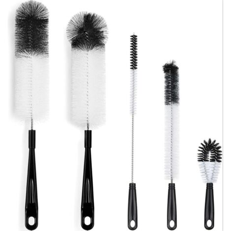 Ensemble de 5 goupillons avec support de rangement, brosse de nettoyage pour biberons