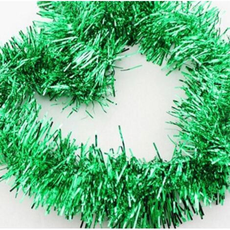 Ensemble de 5 guirlandes de Noël métallisées, guirlande de sapin de 2 m de long avec paillettes