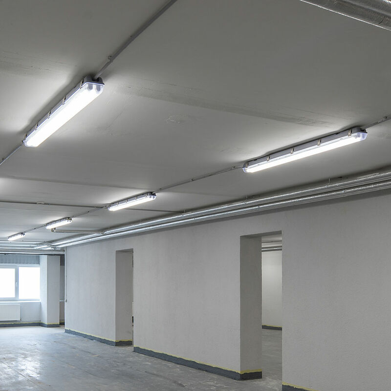 Lot de 5 tubes LED, lampes, entrepôts, ateliers industriels, plafonds, luminaires, garages, tubes, 4000K