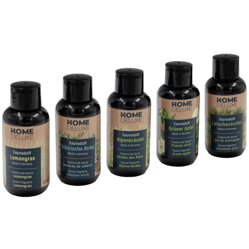 Home Deluxe - Parfum de sauna, set de 5 pièces