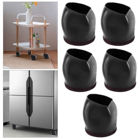 LINGHHANG Ensemble de 5 pièces de retenue de rouleau, couvre-pieds de chaise coulissants, couvre-pieds de chaise de table, protège-roues