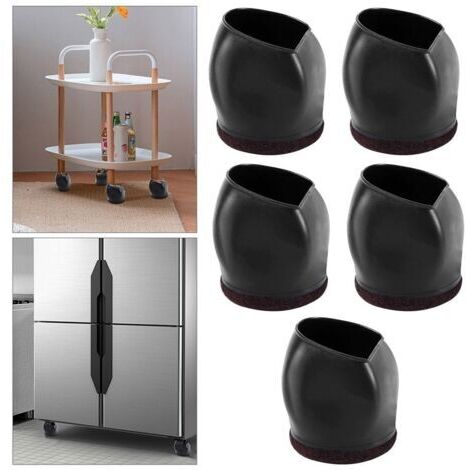 Ensemble de 5 pièces de retenue de rouleau, couvre-pieds de chaise coulissants, couvre-pieds de chaise de table, protège-roues