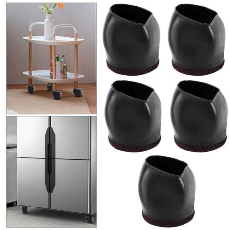 Ensemble de 5 pièces de retenue de rouleau, couvre-pieds de chaise coulissants, couvre-pieds de chaise de table, protège-roues