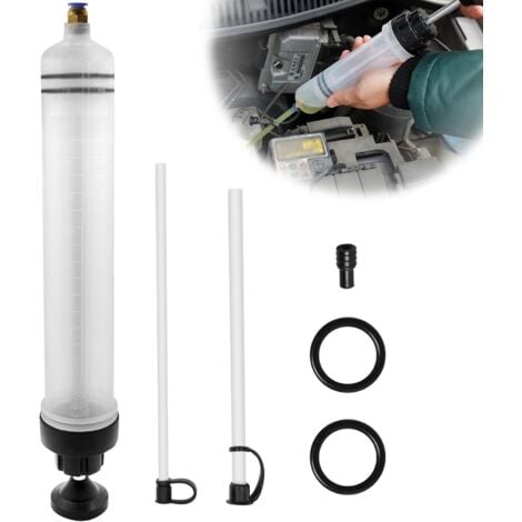 COAVAS Ensemble de 5 pièces de seringue à huile 500cc,extracteur d'huile d'engrenage et d'antigel de frein-pompe manuelle à outil, pompe de remplissage de type seringue