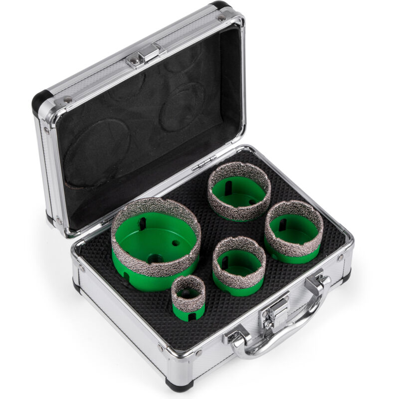Mophorn - Ensemble de 5 scies cloches diamantées forets diamantés M14 (22/35/40/50/65 mm), outils de coupe de précision pour carrelage, marbre, verre