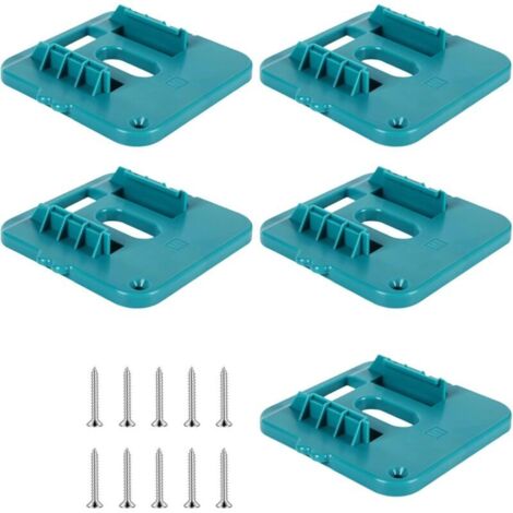 Ensemble de 5 supports de piles muraux pour bricoleurs et techniciens professionnels, permettant un gain de place.