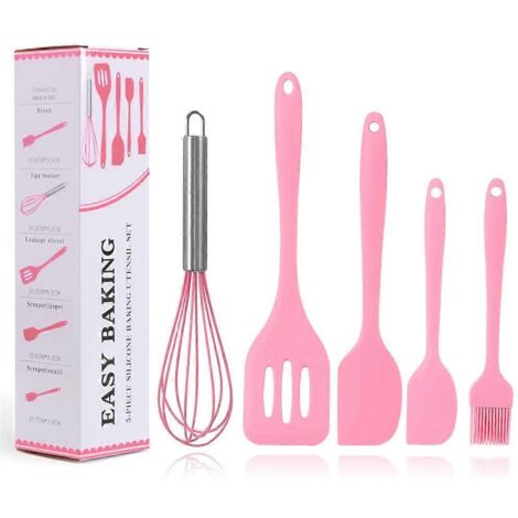 Ensemble de 5 ustensiles de cuisine en silicone antiadhésifs, outils de pâtisserie