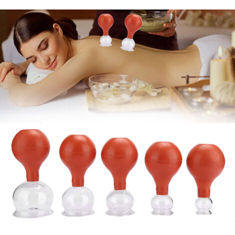 Ensemble de 5 Ventouses en Verre pour Massage Thérapeutique et Détente