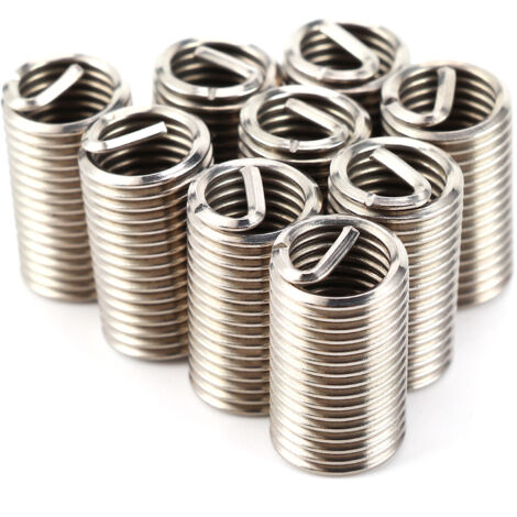Ensemble de 50 inserts filetés en acier inoxydable 304, manchons de réparation haute résistance pour filetage M8x1.25