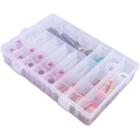 Ensemble de 55 pièces pour soudage TIG : buses céramiques et coupelles en verre résistant à la chaleur, accessoires pour torches WP 17, 18, 26.