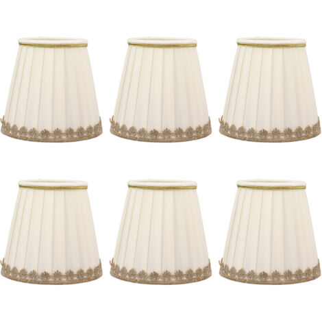 Ensemble de 6 abat-jour à pince en tissu pour lampe de table ou applique murale.