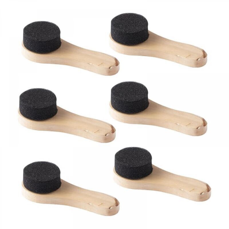 Ensemble de 6 brosses à chaussures, éponge à chaussures, brosse à polir, brosse à cirage