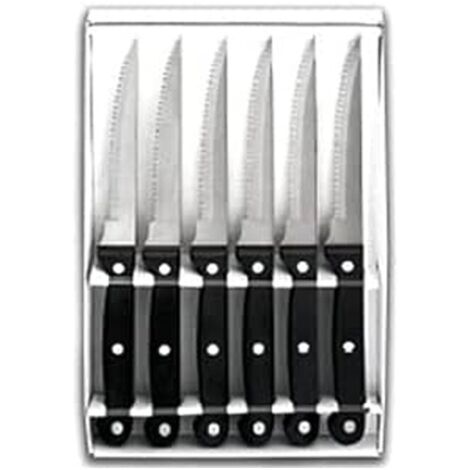 Ensemble de 6 couteaux à steak dentelés classiques