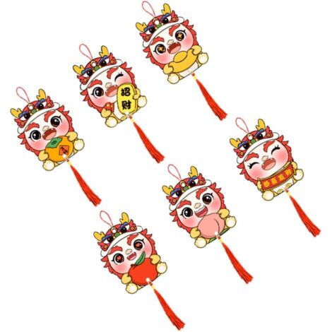 Ensemble de 6 décorations suspendues pour le Nouvel An chinois – Chinois