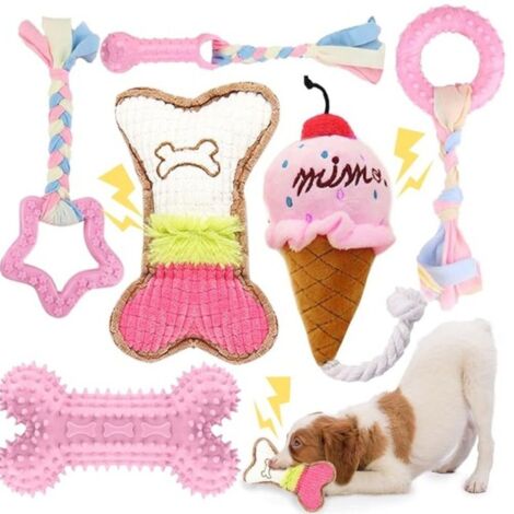 Ensemble de 6 jouets à mâcher pour chien, nœuds en corde, soulagement des poussées dentaires des chiots, jouet à mâcher durable pour petits chiens