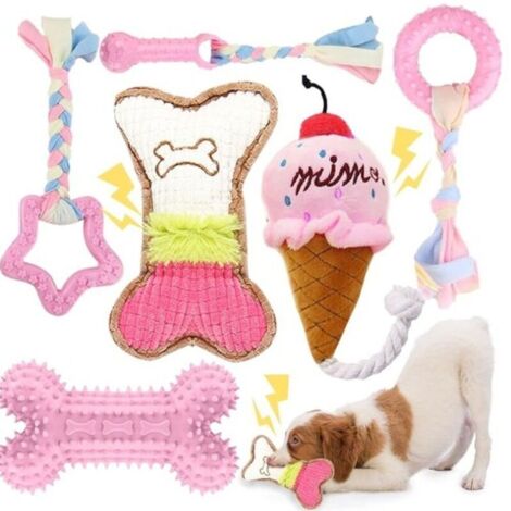 Ensemble de 6 jouets à mâcher pour chien, nœuds en corde, soulagement des poussées dentaires des chiots, jouet à mâcher durable pour petits chiens
