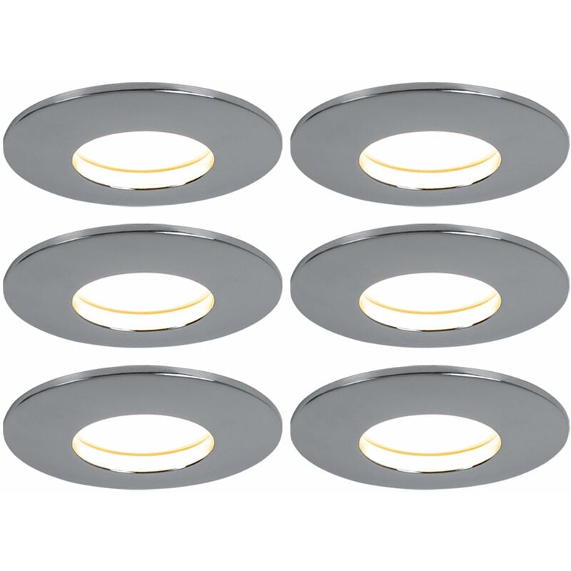 Lot de 6 spots led encastrables au plafond spot salon salle de bain lampe d'éclairage