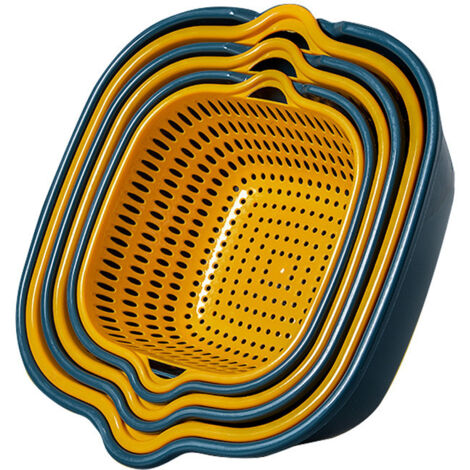 Ensemble de 6 passoires de cuisine, panier d'égouttage, passoire en plastique, détergent